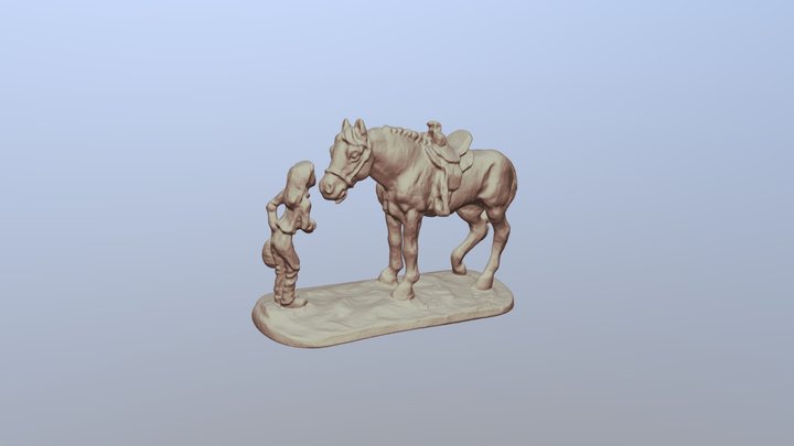 Lynette And The Horse 3D Model