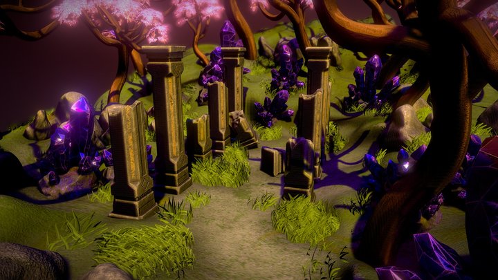 Amethyst Forest Environment – Free 3D Model STL