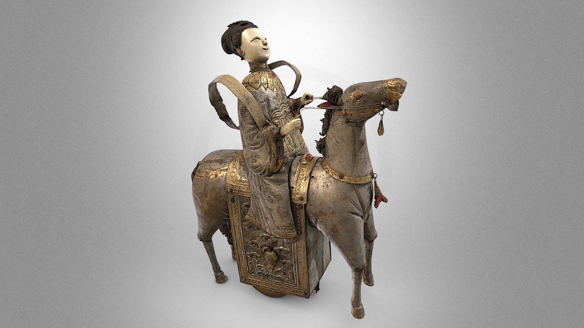 Mechanically articulated doll – a woman — Sketchfab embed 3D viewer