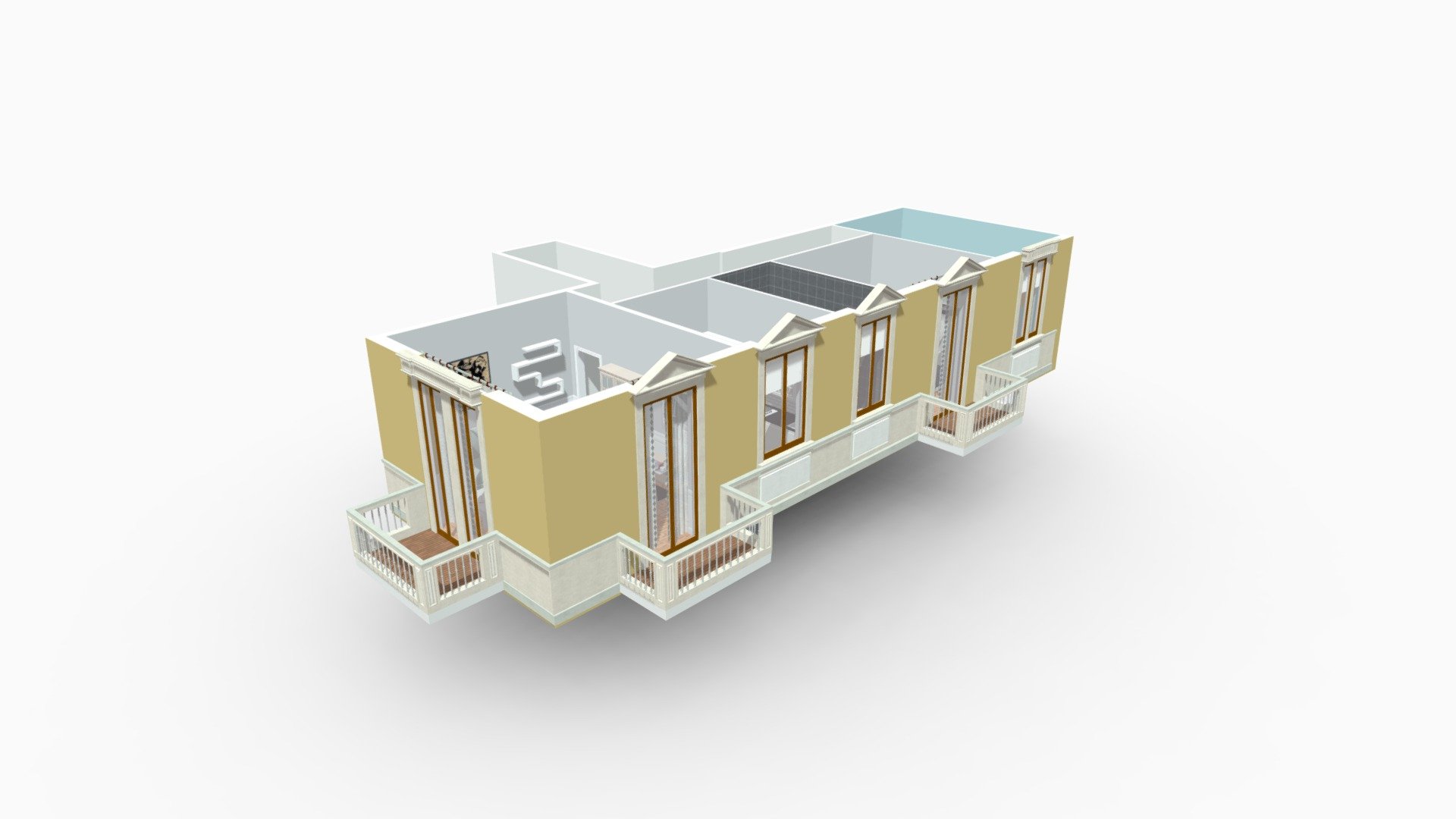 Trilocale P.le Corvetto Milano — Sketchfab embed 3D viewer