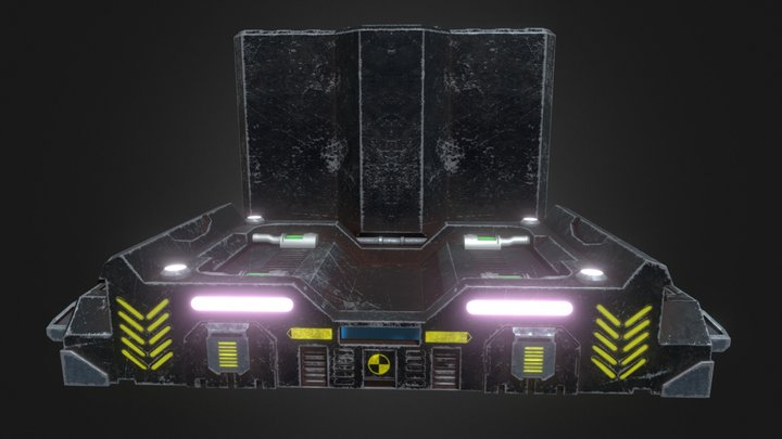 SciFi Crate 3D Model