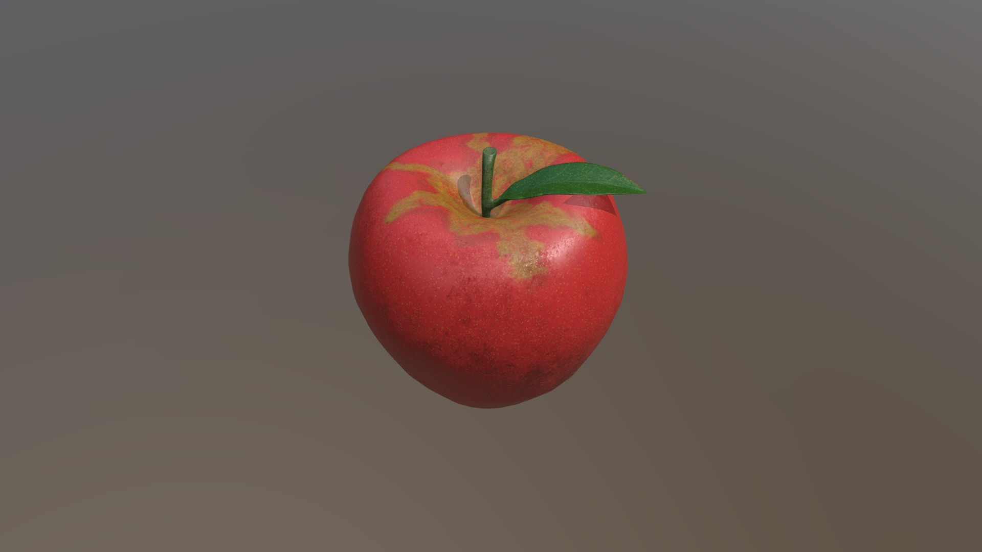 3D model Apple Red - This is a 3D model of the Apple Red. The 3D model is about a red apple with a green stem.