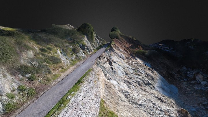 Eboulement route à Poggio d'Oletta 3D Model