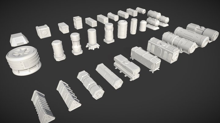 Scifi Props 3D Model