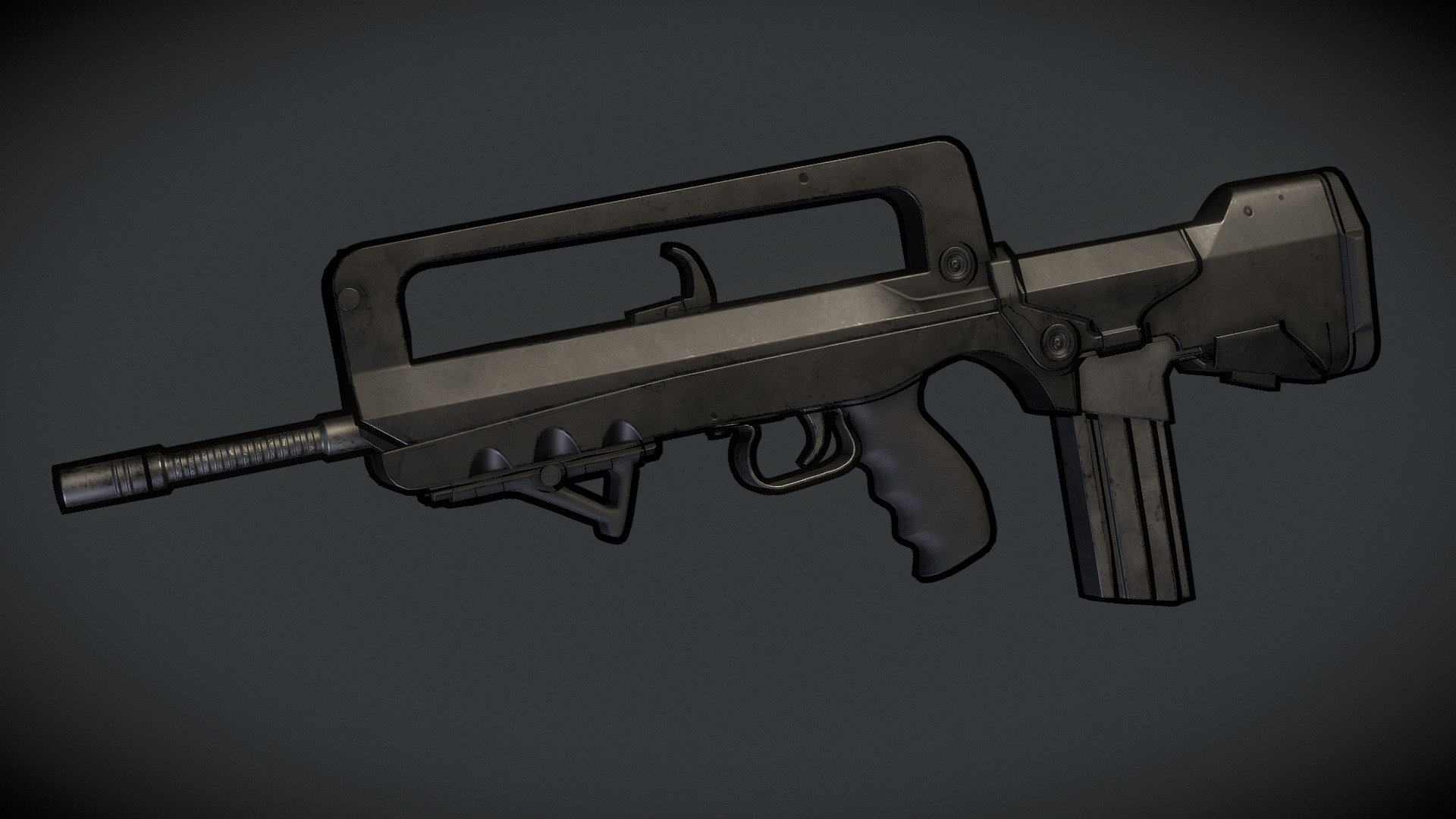 Stylized Famas — Sketchfab embed 3D viewer
