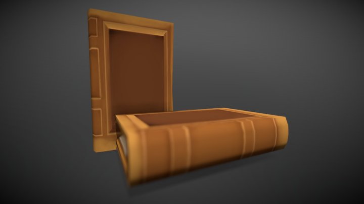 Hand-Painted Books 3D Model