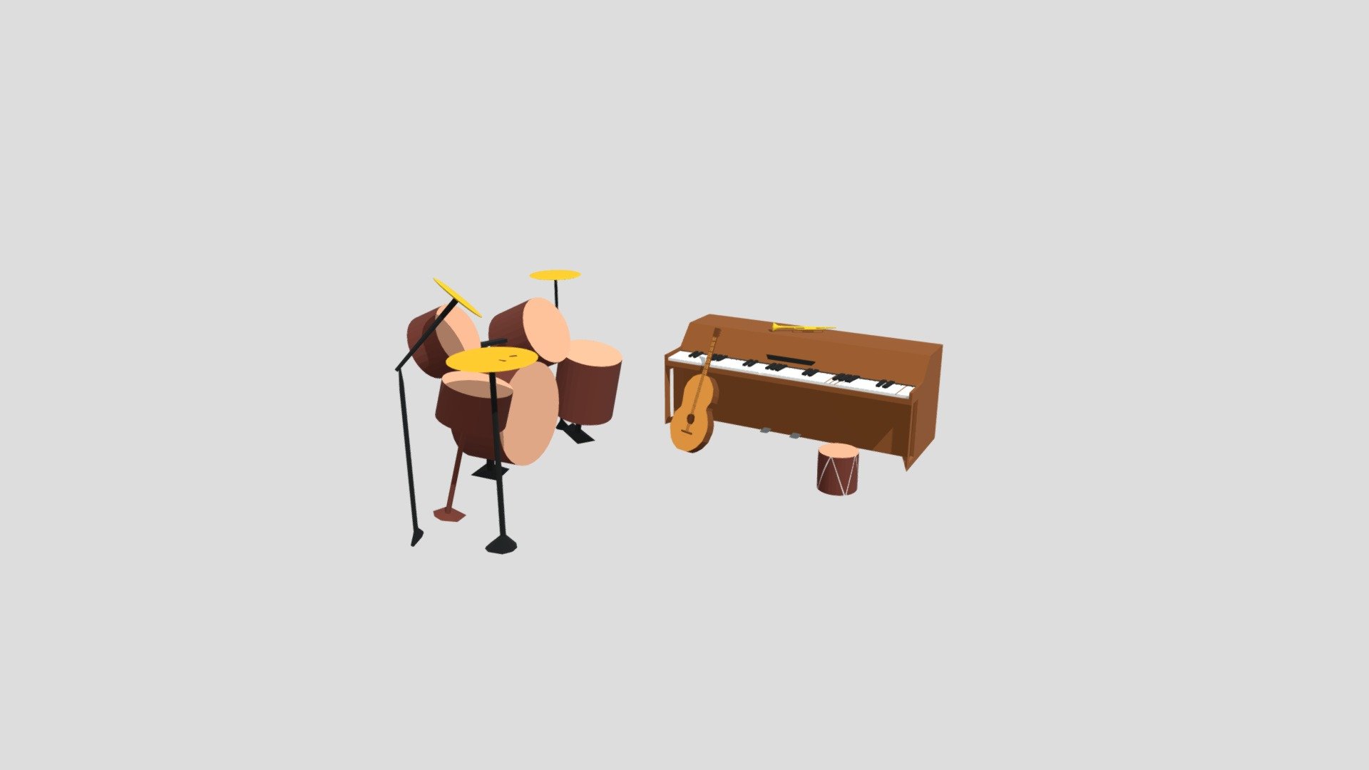 Low Poly Instrument Pack - 3D model by MBstudio0 [643043b] - Sketchfab