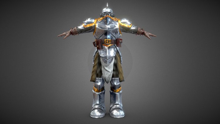 Knight character 3D Model