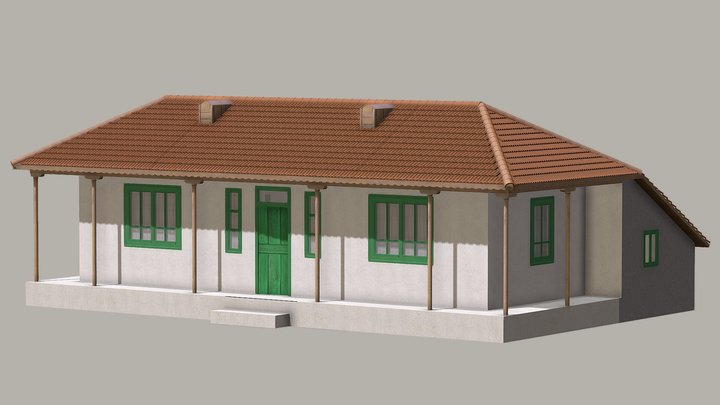 Balkan style house from Valcelele 3D Model