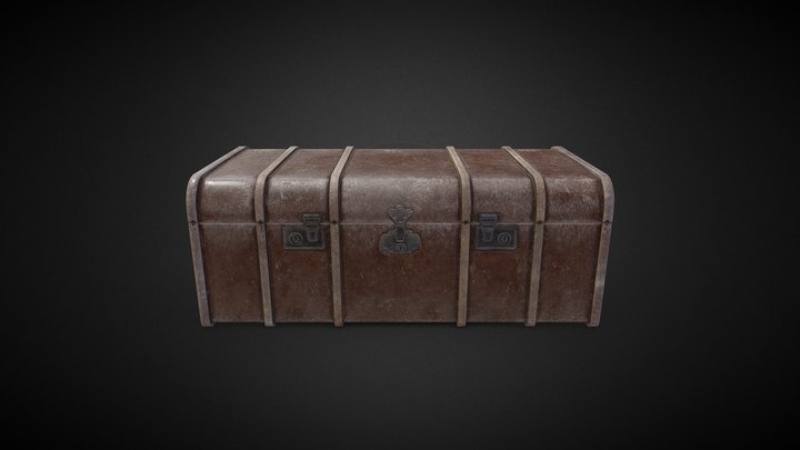 Old dusty chest 3D Model