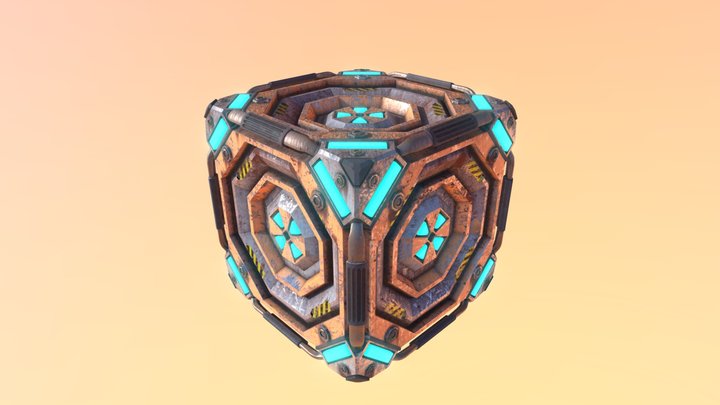 Sci-fi Crate 3D Model
