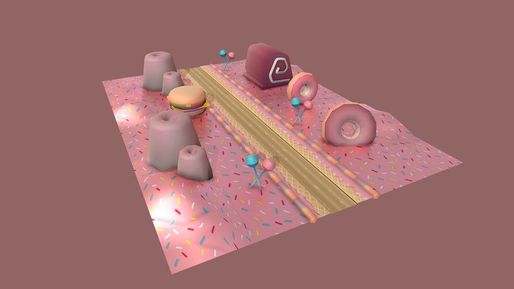 Food land Runner Games 3D Model