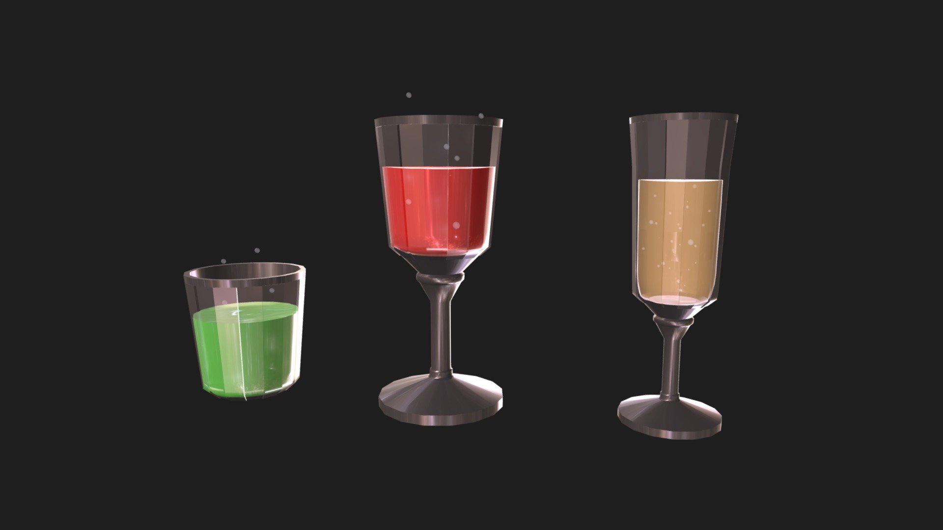 Fizzy Drinks - Soda and Champaign - Download Free 3D model by Bec ...
