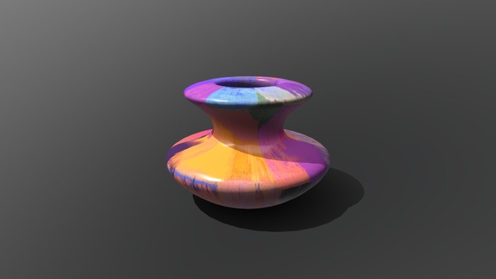 Painted Vase 3D Model