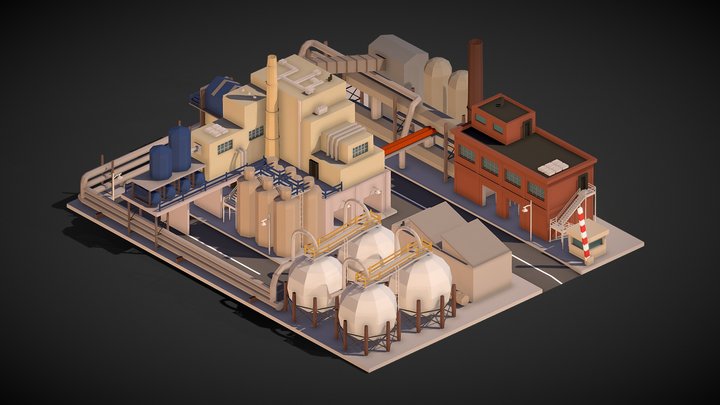 Petrochem Factory v2 3D Model