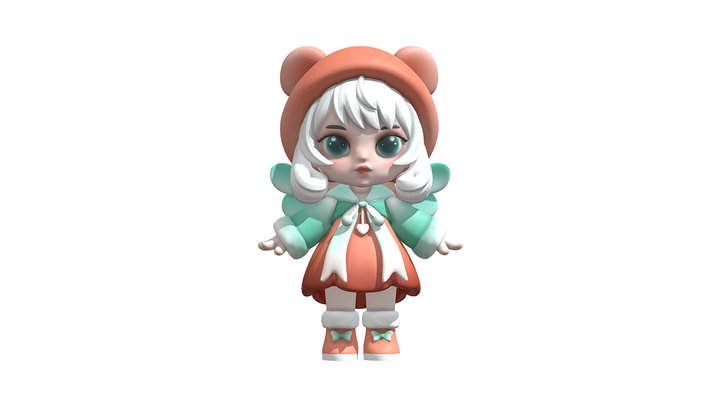 Chibi anime cute 3D Model