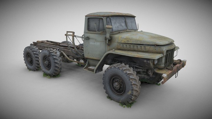 Ural 375D truck 3D Model
