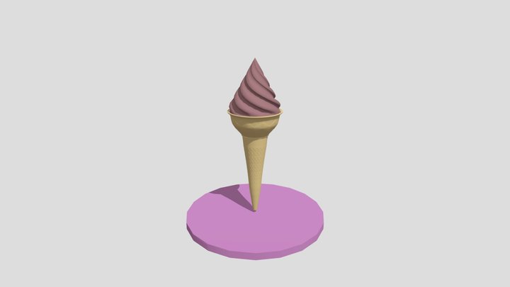 Ice Cream Cone 3D Model