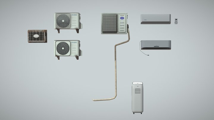 Air Conditioner Pack 3D Model