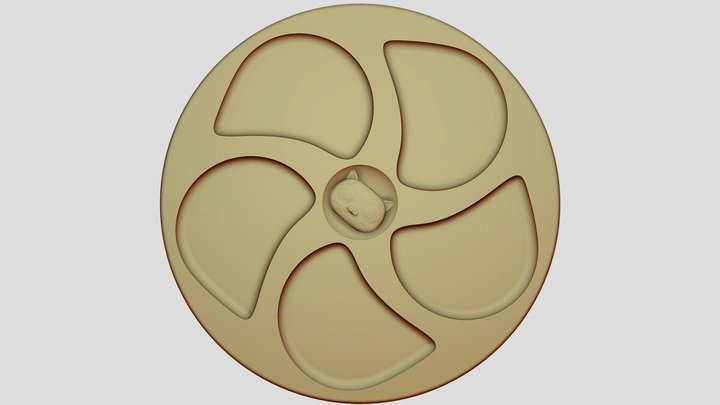 wooden plate 3D Model