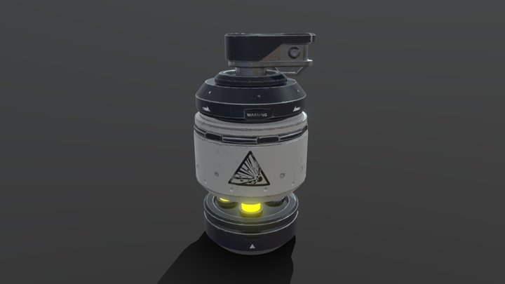 SciFi Grenade 3D Model