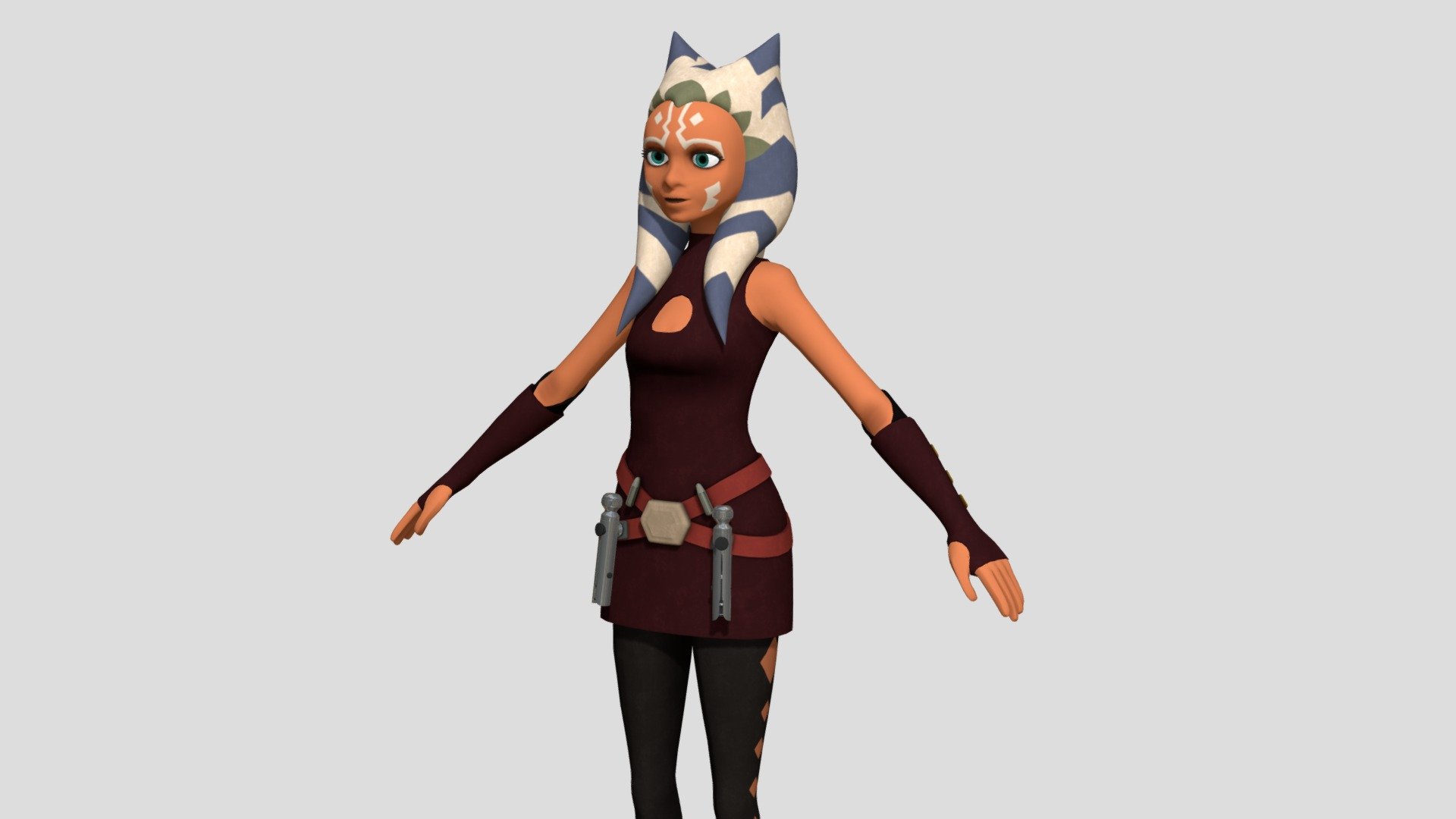 Ahsoka Tano Late Clone Wars 3d Model By Cascadian [643db07] Sketchfab