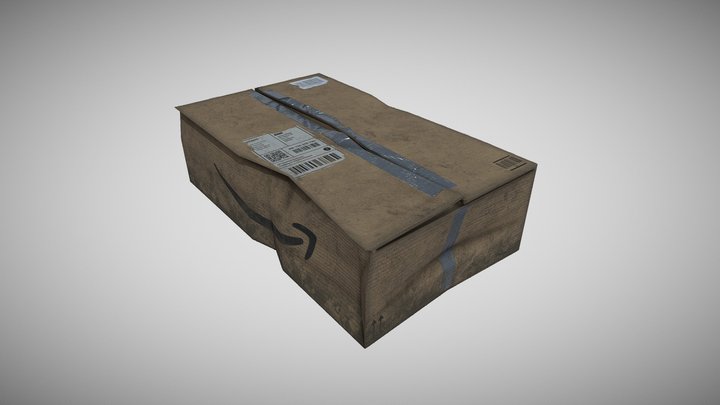 Amazon Box Aged Prop 3D Model