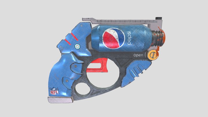Pistola Pepsi 3D Model