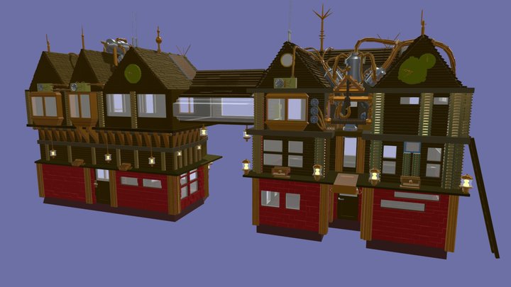 Steampunk House – Modèle 3D gratuit STL