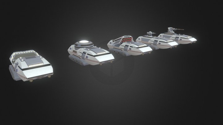 Star-Trek Federation Universal Combat Vehicle 3D Model