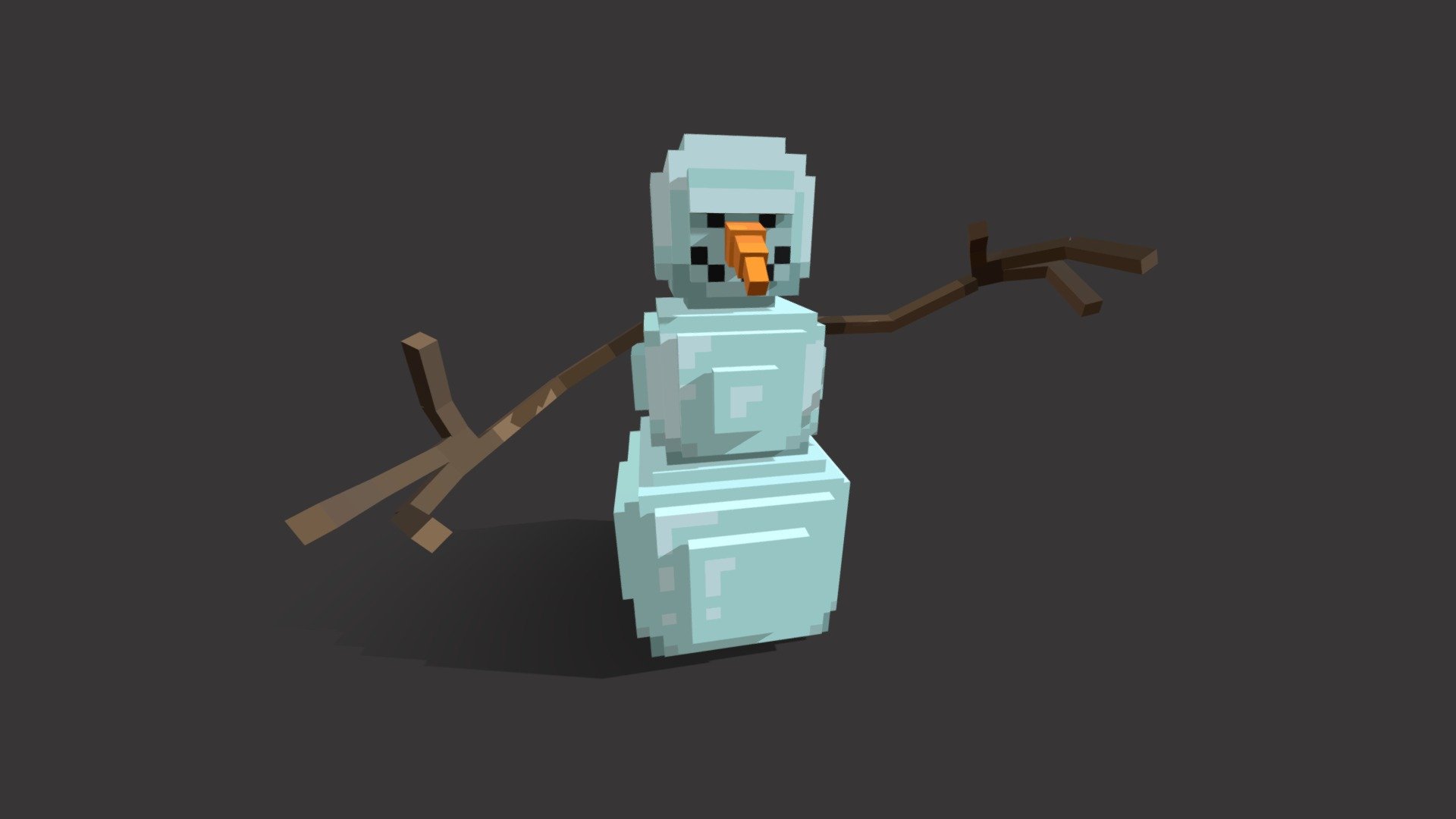 Snowman first animated model ever - 3D model by CyberNomad [64451a8 ...