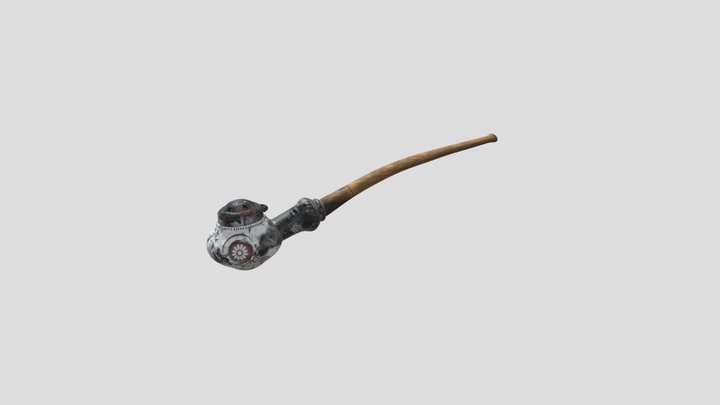 Painted Smoking Pipe 3D Model