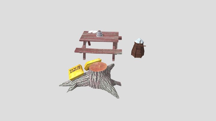 DAE 5 Finished Props - Grandma's House 3D Model