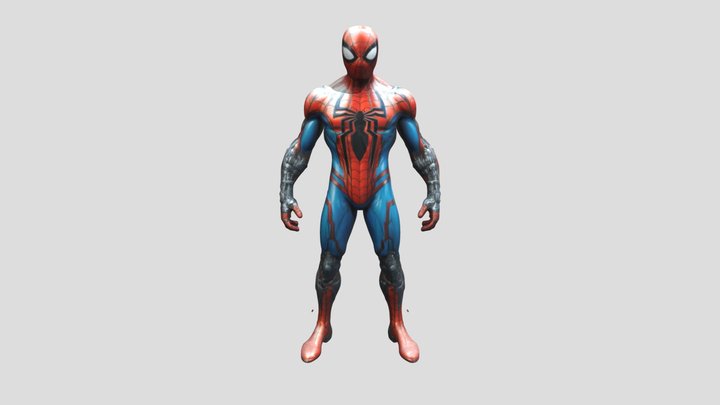 spider man in futuristic suit 3D Model