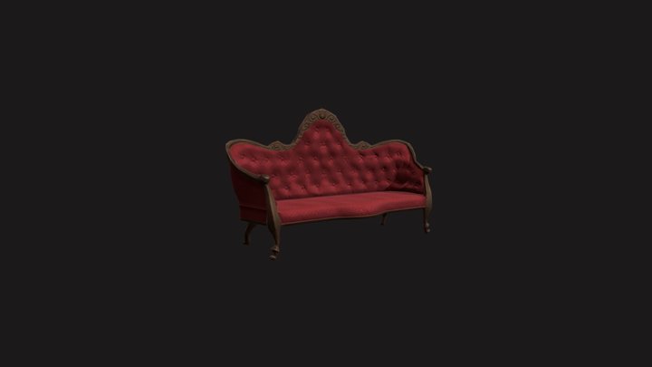 Victorian Couch 3D Model