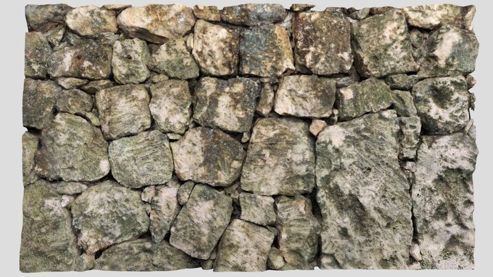 Rock Wall 001 3D Model
