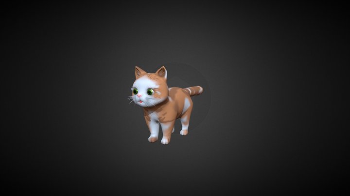 cartoon 3D cat 3D Model