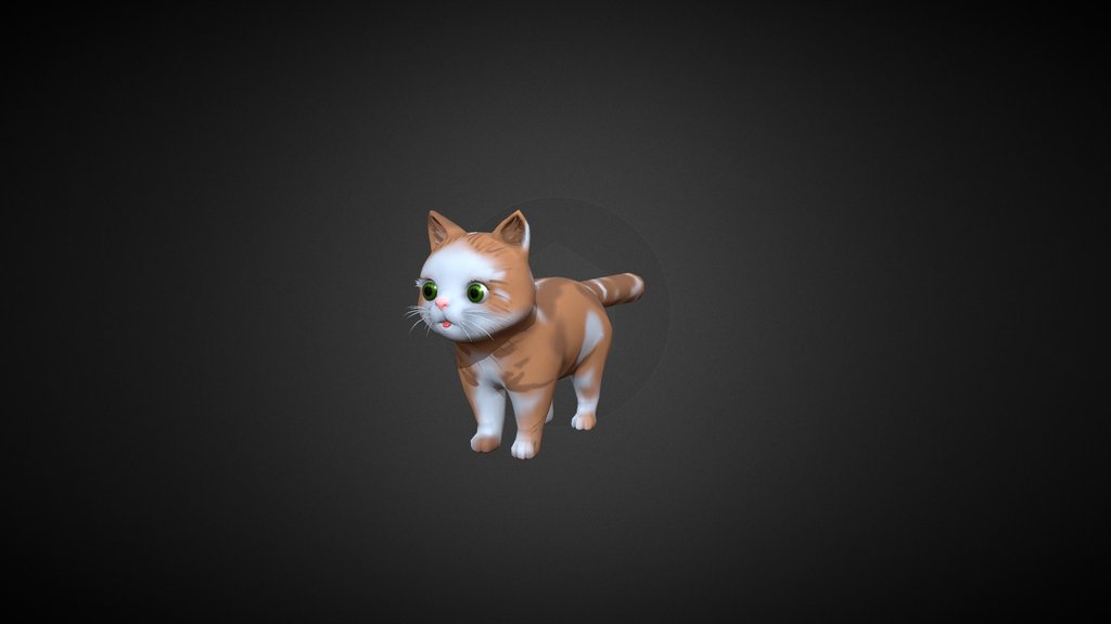 cartoon 3D cat