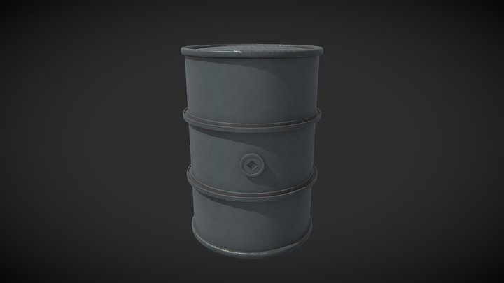Oil Drum 1 3D Model