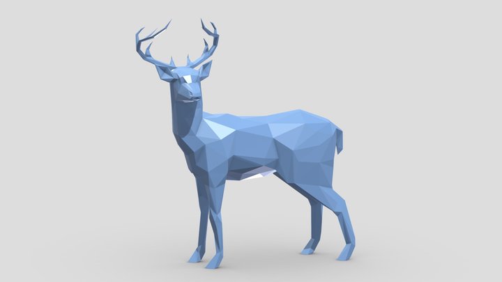 Low Poly Deer 3D Model