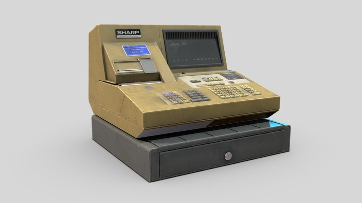 Old_cash_register 3D Model