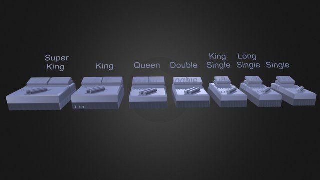 WIP Bed Collection For Portfolio 3D Model