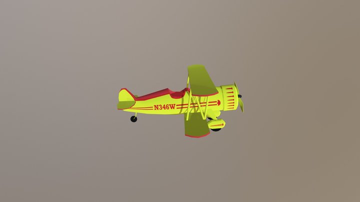 Biplane 3D Model