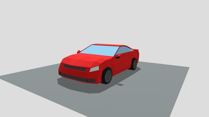 Low Poly Car 3D Model