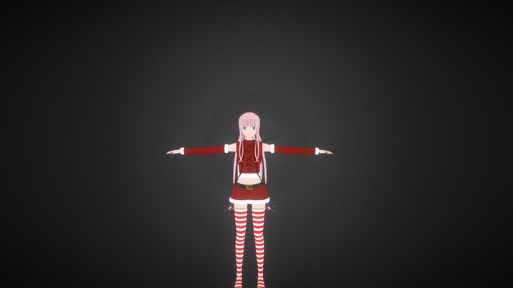 Zero Two In Christmas Clothes 3D Model