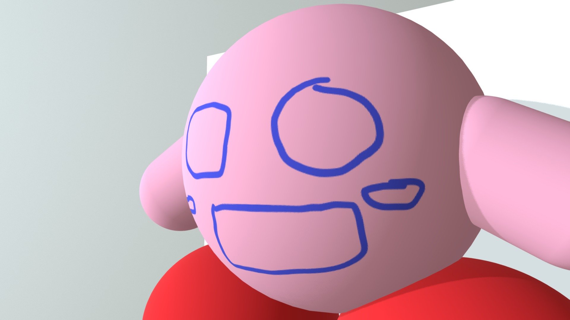 Kirby Paint 3d Download Free 3d Model By Consolecarl