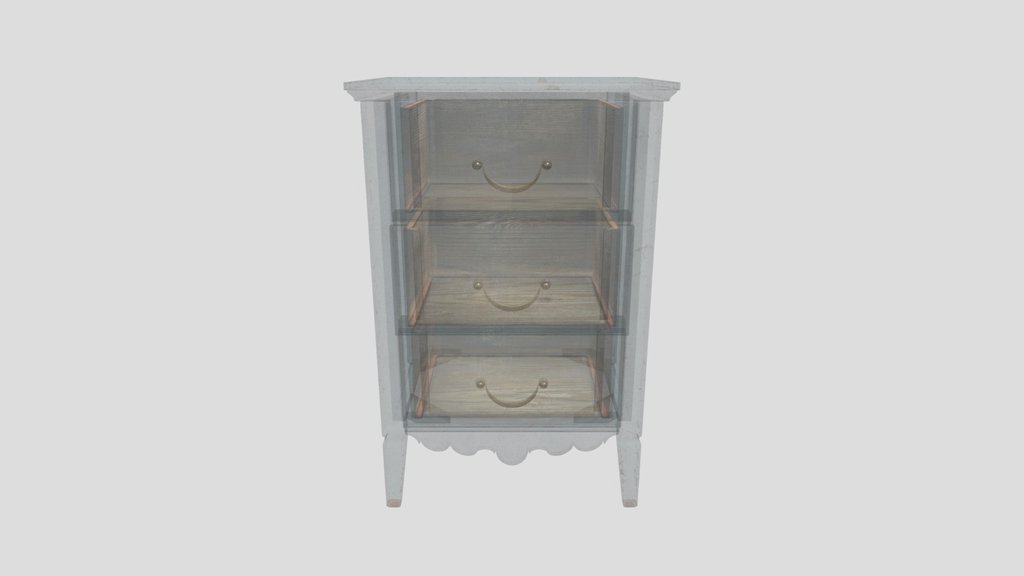 Small Three Drawer Table Painted