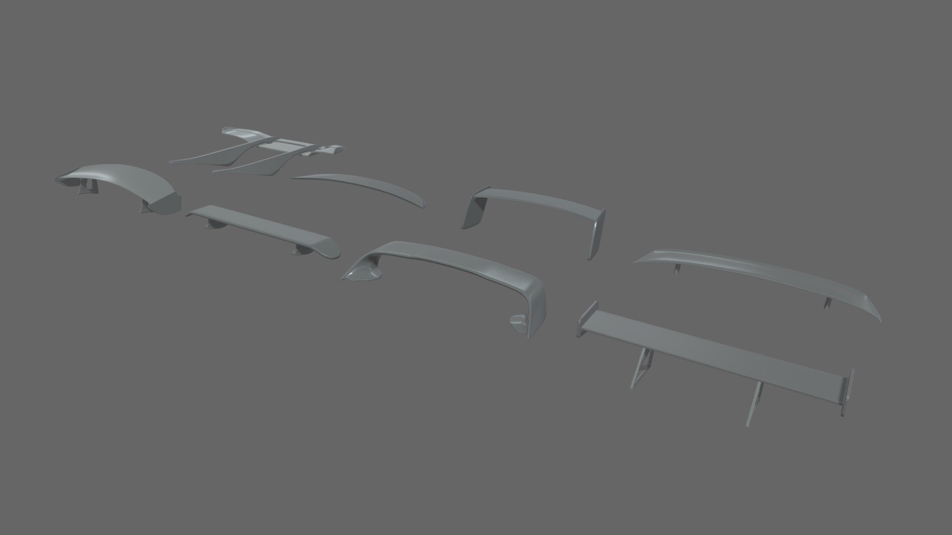 Car Spoiler Pack 01 Buy Royalty Free 3D model by ViperJr3D [644c601
