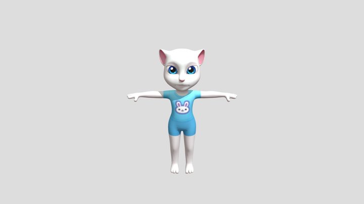 my_talking_angela_2_with_default_clothes 3D Model