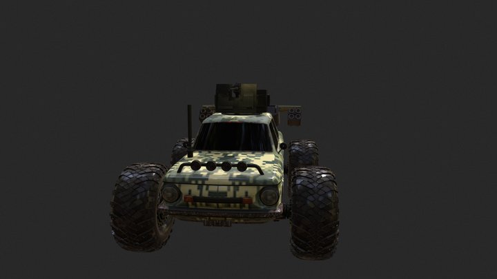 WAR CAR | ZAZ - 1102| 3D Model